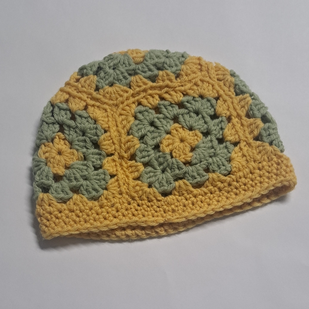 Cottage Core Granny Square Beanie